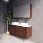 Bali Brown oak fluted wall hung vanity 1500 Cabinet Only Bali Brown oak fluted wall hung vanity 1500 Cabinet Only