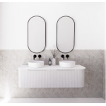 Bergen Matte White Flute Wall-hung Vanity 1500mm Cabinet Only Bergen Matte White Flute Wall-hung Vanity 1500mm Cabinet Only