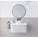Bergen Matte White Flute Wall-hung Vanity 900mm Cabinet Only Bergen Matte White Flute Wall-hung Vanity 900mm Cabinet Only