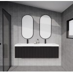 Vienna Matte Black fluted wall hung vanity 1500 Cabinet Only Vienna Matte Black fluted wall hung vanity 1500 Cabinet Only