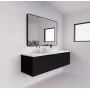 Vienna Matte Black fluted wall hung vanity 1500 Cabinet Only