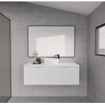 Vienna Matte White fluted wall hung vanity 1200 Cabinet Only