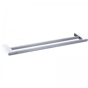 Cora Gloss White & Chrome 600 Double Towel Rail