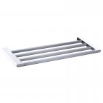 Cora Gloss White & Chrome Towel Shelf