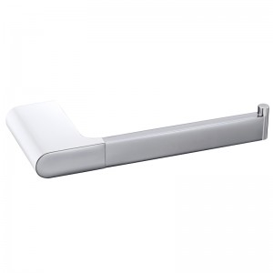 Cora Gloss White & Chrome Toilet Roll Holder