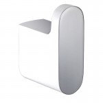 Cora Gloss White & Chrome Robe Hook