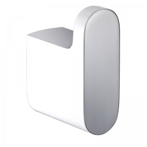 Cora Gloss White & Chrome Robe Hook