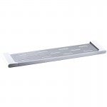 Cora Gloss White & Chrome Cosmetic Shelf