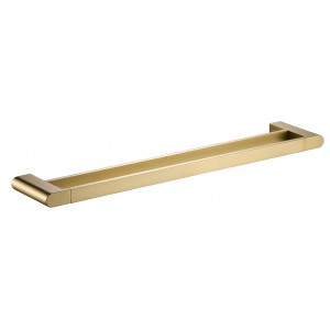 Flores Brushed Gold Double Towel Rail 600mm