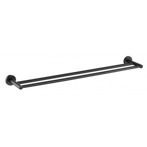 Otus Matte Black Double Towel Rail 800mm