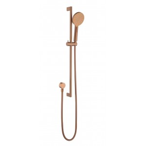 Cora Round Brushed Copper Sliding Rail Shower Set
