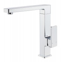 Square Brushed Nickel Sink Mixer