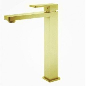 Ikon Ceram Brushed Gold High Basin Mixer