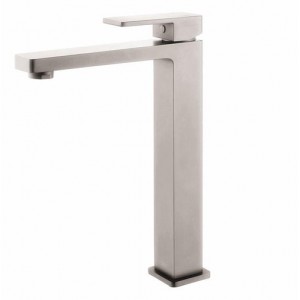 Ikon Ceram Brushed Nickel High Basin Mixer