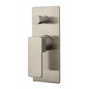 Ikon Ceram Brushed Nickel Wall Mixer with Diverter