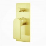Flores Brushed Gold Wall Mixer with Diverter Flores Brushed Gold Wall Mixer with Diverter