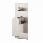 Flores Brushed Nickel Wall Mixer with Diverter
