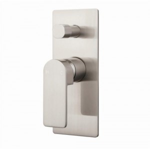 Flores Brushed Nickel Wall Mixer with Diverter