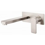 Flores Brushed Nickel Wall Mixer With Spout