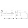 Ikon Hali Gun Metal Grey Wall Basin Or Bath Mixer With Spout HYB88-602GM