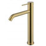 Ikon Hali Brushed Gold Lead Free Tall Basin Mixer