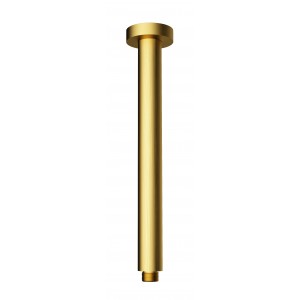 Cora Round Brushed Gold Vertical Shower Arm 300mm