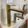 Kara Brushed Gold Shower Wall Mixer With Diverter