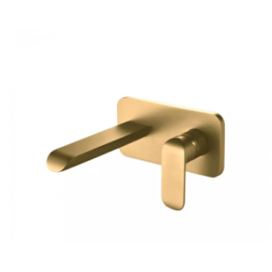 Kara Brushed Gold Lead Free Bath Spout or Wall Basin Mixer