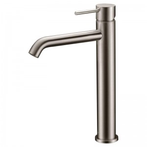 Ikon Hali Brushed Nickel Lead Free Tall Basin Mixer