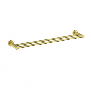 Linie Brushed Gold Double Towel Rail 600 mm