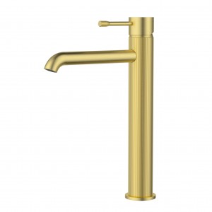 Ikon Linie Brushed Gold High Rise Basin Mixer