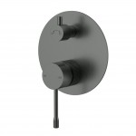 Ikon Linie Gun Metal Wall Mixer With Diverter Ikon Linie Gun Metal Wall Mixer With Diverter