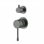 Ikon Linie Gun Metal Wall Mixer With Diverter Ikon Linie Gun Metal Wall Mixer With Diverter