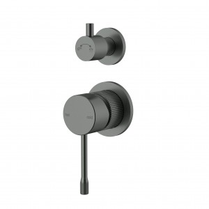 Ikon Linie Gun Metal Wall Mixer With Diverter