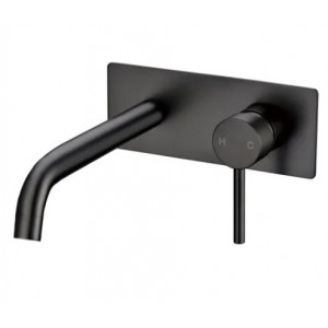 Otus Gun Metal Slimline SS Bath / Basin Mixer With Spout