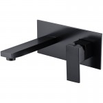 Rosa Matte Black Square Bath / Basin Mixer With Spout
