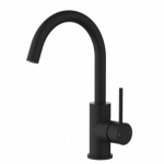 Otus Matte Black Slimline SS Gooseneck Basin Mixer
