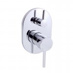 Otus Chrome Pin Handle Lead Free Shower Wall Mixer With Diverter