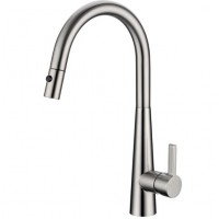 Round Multifunction Brushed Nickel Sink Mixer