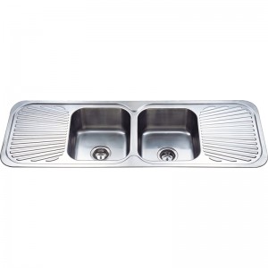 Cora Double Bowl Double Drainer Sink