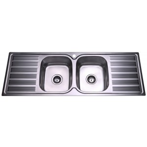 Eden Double Bowl Double Drainer Sink 1380