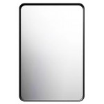 Eden Rectangle Matte Black Framed Mirror 600*900*35