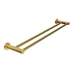 Soul Brushed Brass Double Towel Rail 600mm
