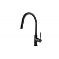 Premium Round Multifunction Matte Black Sink Mixer