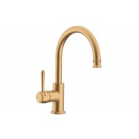 Premium Round Brushed Gold Sink Mixer