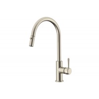 Premium Round Multifunction Brushed Nickel Sink Mixer