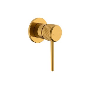Soul Brushed Brass Groove Wall Mixer 