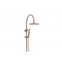 Soul Brushed Copper Slimline Gooseneck Shower Set 