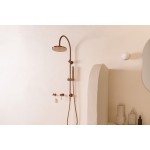 Soul Brushed Copper Slimline Gooseneck Shower Set 