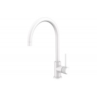 Round Matte White Sink Mixer